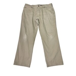 Duluth Trading Co Flex Fire Hose Relaxed Fit Tan Khaki Pants 40x30